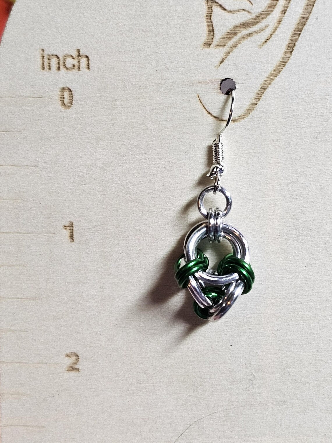 Polyhedron Chainmail Earrings - Silver with Choice of color!