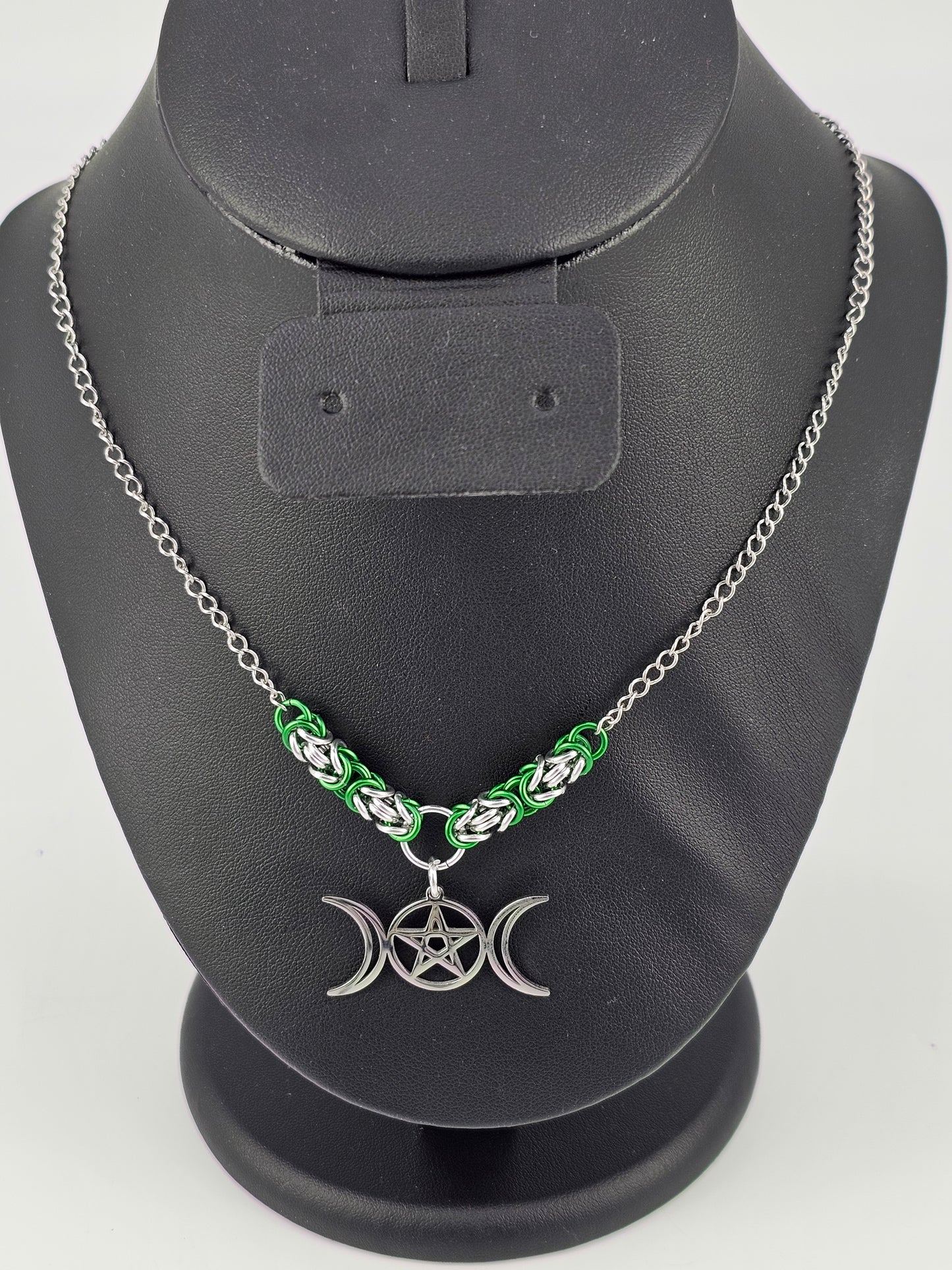Byzantine and triple moon necklace