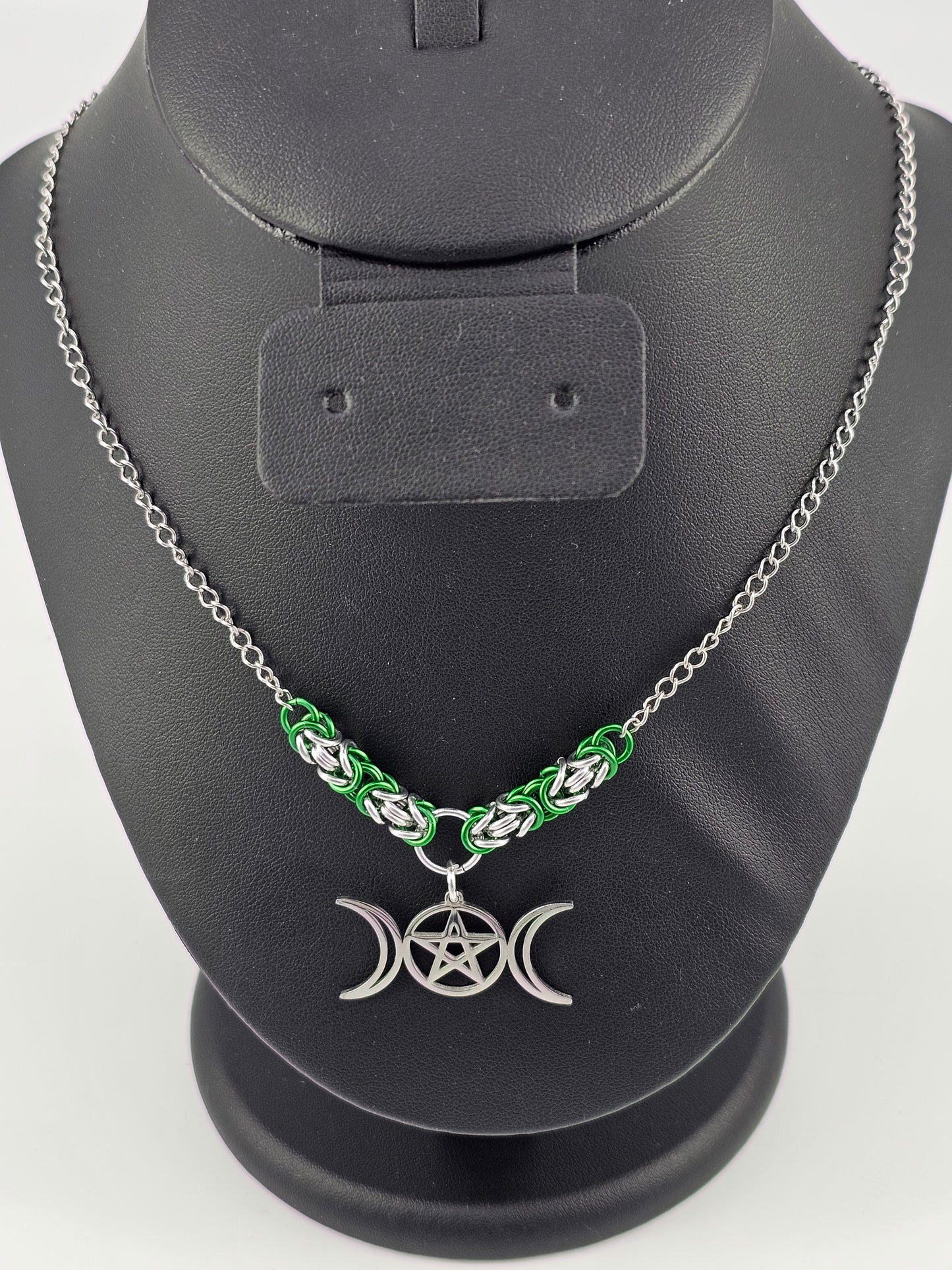Byzantine and triple moon necklace
