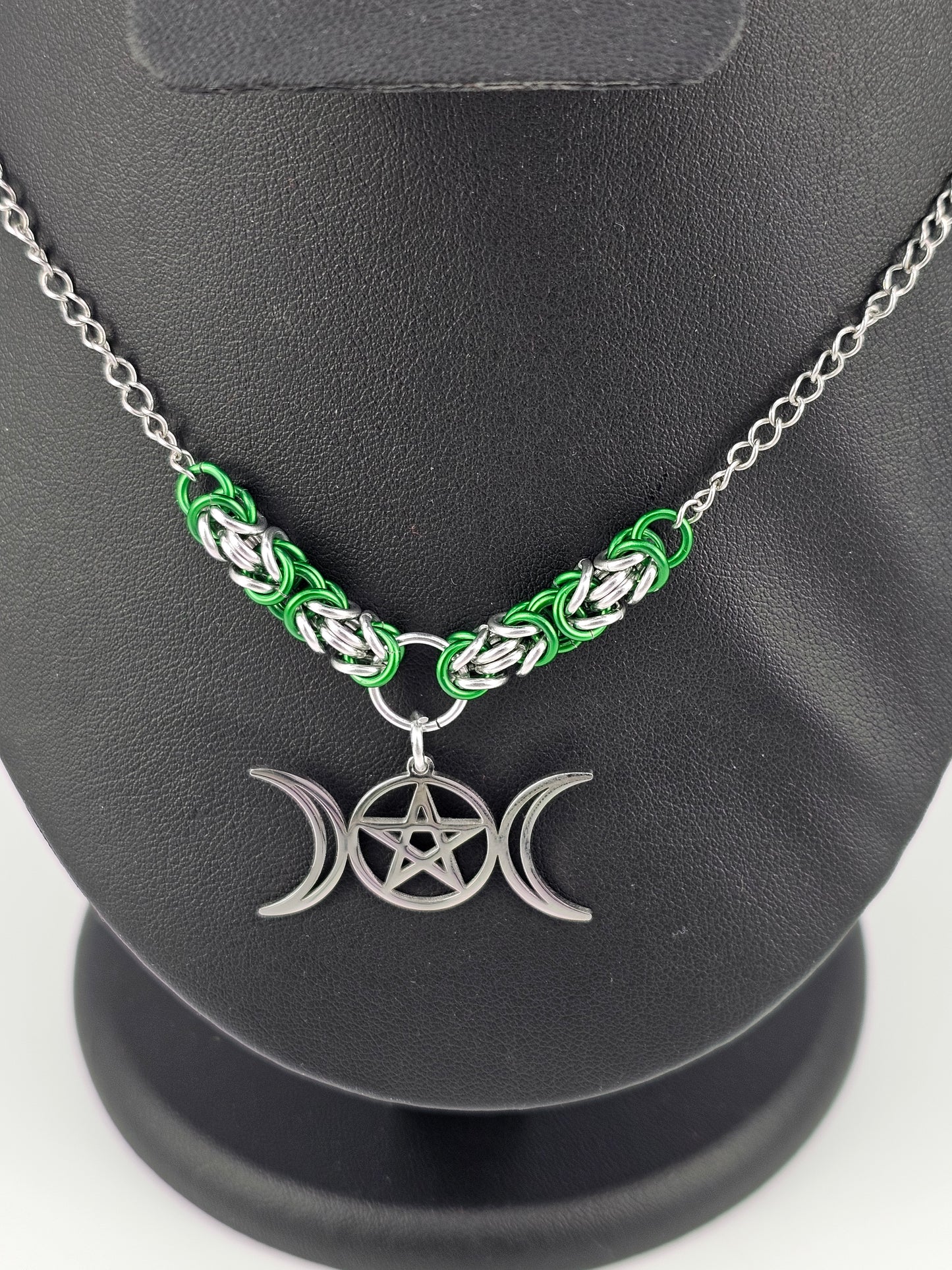 Byzantine and triple moon necklace