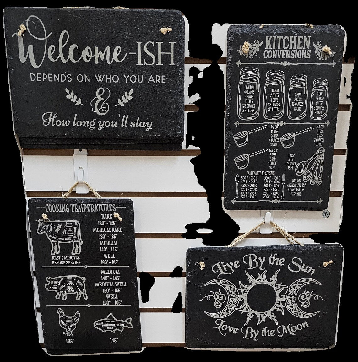 Welcome-ish Depends On Who You Are And How Long You'll Stay Sign, Funny Welcome Sign, Funny Kitchen Sign Front Door Sign Slate Slab Sign