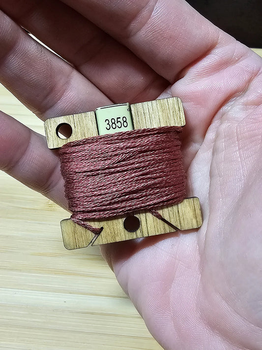 Set of 50 Wooden 3MM Embroidery Floss Bobbins For Cross Stitch, Embroidery, Needlepoint