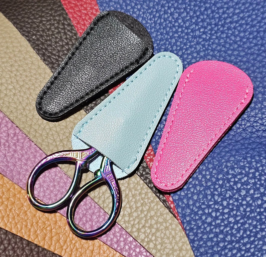 Faux Leather Scissor Sheath for Small Embroidery Scissors Choice of Colors For Cross Stitch, Knitting, Crochet, Needlepoint