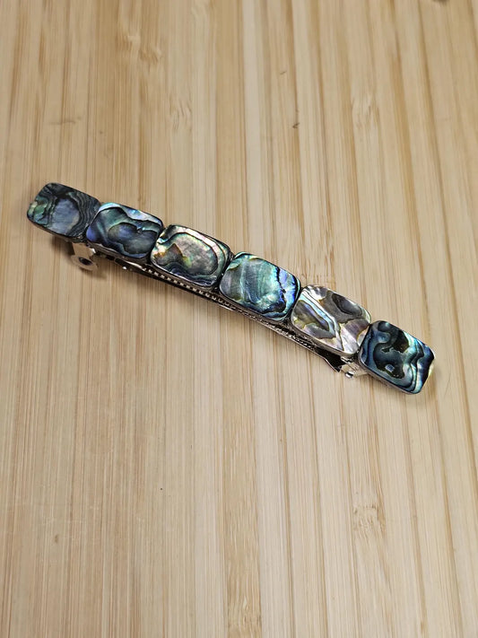 Abalone Shell French Barrette Hair Clip Choose from 60MM, 80MM, 100MM Bridesmaids Wedding Hair Accessory Mothers Day Gift Valentines