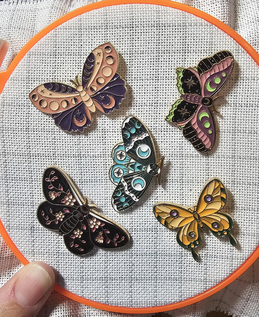 Butterfly Magnetic Needle Minder for Embroidery Cross Stitch Needlepoint Diamond Painting Needle Nanny Choose From 5 Designs Set 1