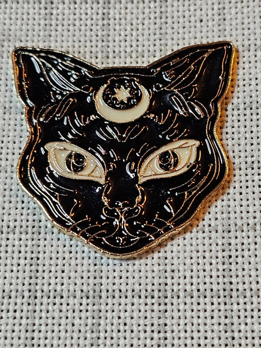 Black Cat Magnetic Needle Minder for Embroidery Cross Stitch Needlepoint Diamond Painting Occult Wicca Pagan Witchy