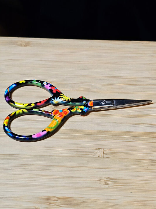 Colorful Embroidery Nail Scissors for Cross Stitch, Needlepoint, Knitting, Crocheting Sharp Fine Point Blades for Sewing TSA Safe 3.6"