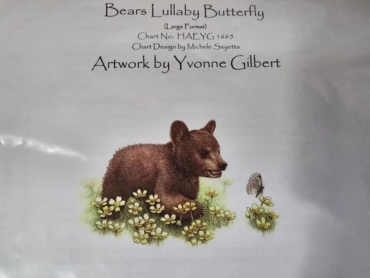 Bears Lullaby Butterfly - Artwork by Yvonne Gilbert, Heaven and Earth Designs Cross Stitch Paper Pattern
