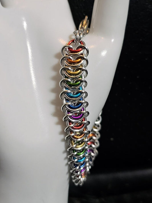 Custom Vertebrae Chainmail Bracelet or Anklet Multiple Anodized Aluminum Colors